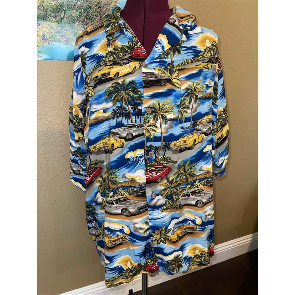 Island Collection Mopar Short Sleeve shirt Rayon Size XL